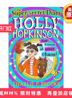 英文原版 Holly Hopkinson Just a Touch of Utter Chaos 霍莉的超级秘密日记3 青少年幽默插画故事书 英文版 进口英语原版书籍