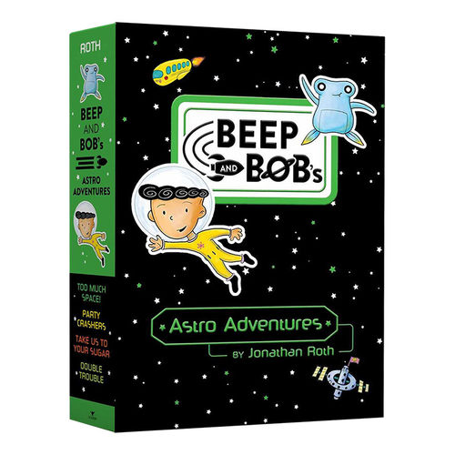 哔哔和波波的太空冒险4册盒装 英文原版 Beep and Bob's Astro Adventures 英文版儿童章节小说书 进口原版英语课外阅读书籍