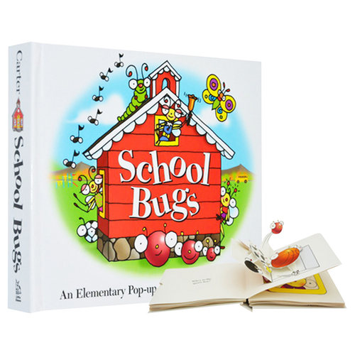 上学啦 小虫虫 儿童立体书School Bugs  英文原版绘本 精装 神奇动态认知书 想象力开发 David A Carter 英文版进口原版英语书籍
