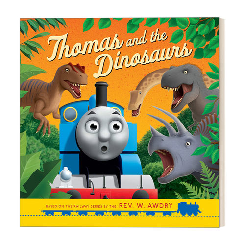 英文原版 Thomas & Friends Thomas and the Dinosaurs托马斯和他的朋友们 -托马斯和恐龙 大开本绘本 英文版 进口英语原版书籍