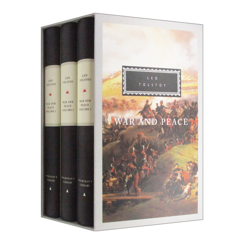 英文原版 War And Peace 战争与和平 托尔斯泰 3册套装精装收藏版 英文版 进口英语原版书籍