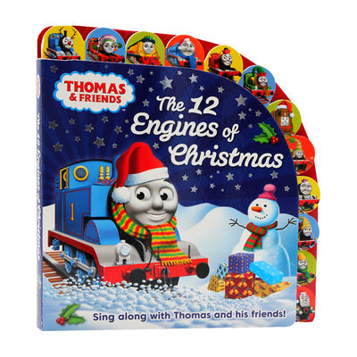 进口英文原版正版 绘本 Thomas and Friends托马斯和他的朋友们系列The 12 Engines of Christmas圣诞节 儿童启蒙纸板图画故事书