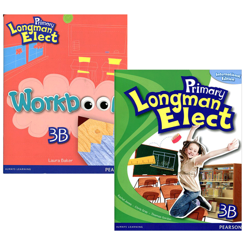 培生香港朗文小学英语教材3b全套 英文原版 Pearson Primary Longman Elect 3B 学生用书+练习册2本 英文版进口英语书籍