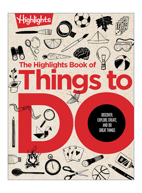 英文原版 The Highlights Book of Things to Do 亮点大发现活动手册 创造力启发 儿童动手能力培育 精装 英文版 进口英语原版书籍