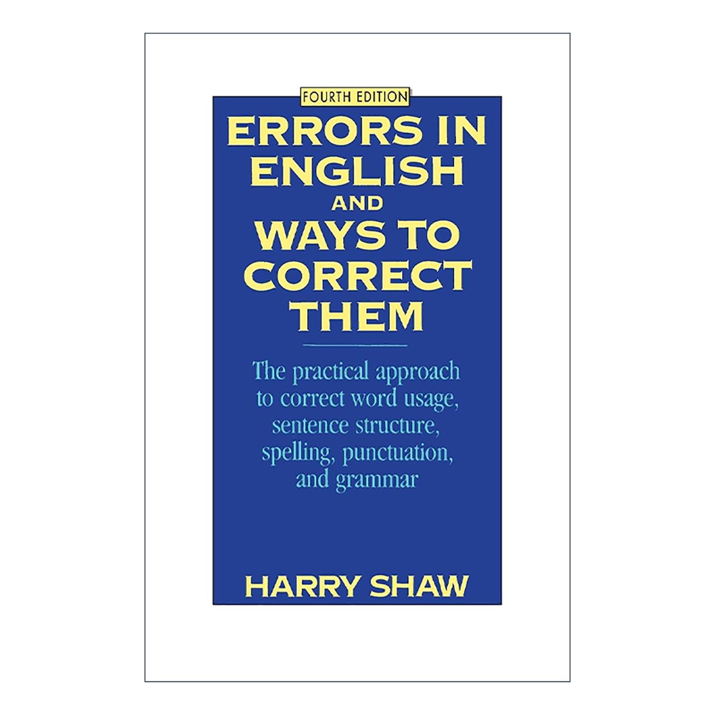 英文原版 Errors in English and Ways to Correct Them 英文常见错误 第4版 英文版 进口英语原版书籍