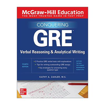 英文原版 Conquering GRE Verbal Reasoning & Analytical Writing 征服美国研究生入学考试图形推理和写作 第2版 英文版 进口