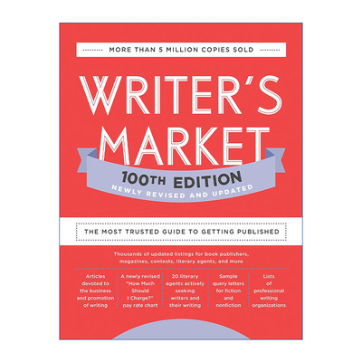 英文原版 Writer's Market 作家的市场 百年纪念版 值得信赖的出版指南 Robert Lee Brewer 英文版 进口英语原版书籍