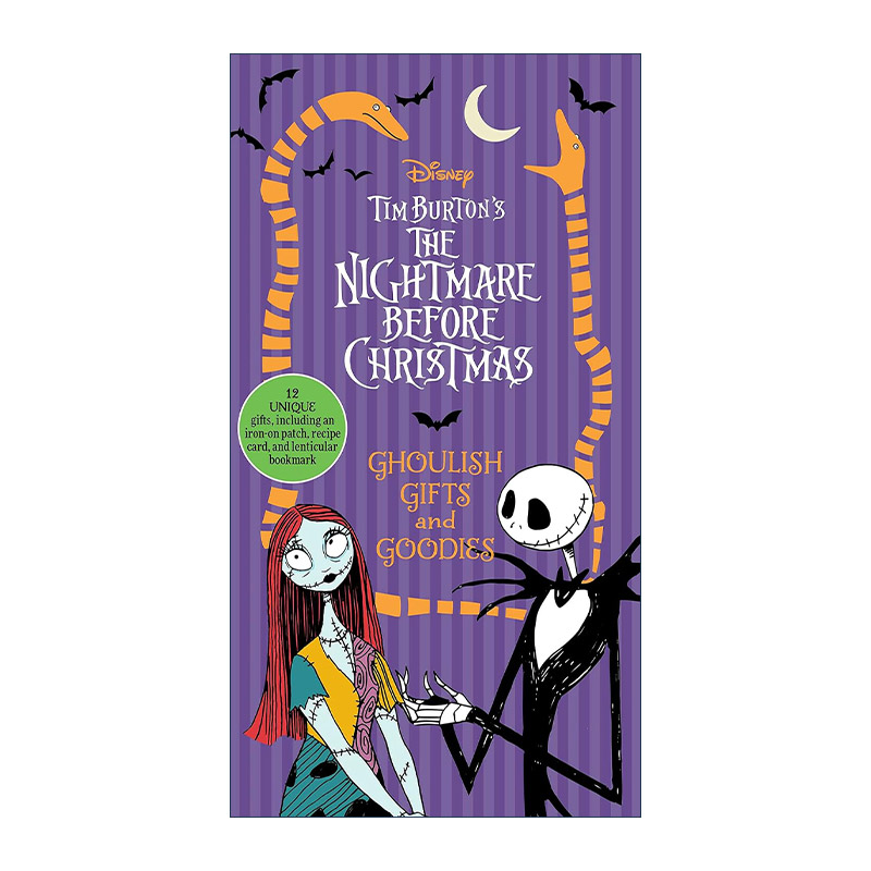 英文原版 Disney Tim Burton's Nightmare Before Christmas 迪士尼 蒂姆伯顿 圣诞惊魂夜折叠书 含12件收藏纪念品 进口原版书籍