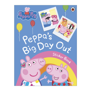 Big Sticker Peppa 英文版 书籍 英文原版 外出游玩 Day Pig Book Scenes Out 进口英语原版 小猪佩奇贴纸场景书