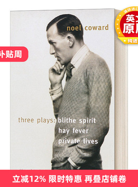 英文原版 Blithe Spirit  Hay Fever  Private Lives 欢乐的精灵 花粉过敏 私人生活 No?l Coward诺埃尔·考沃德 进口英语书