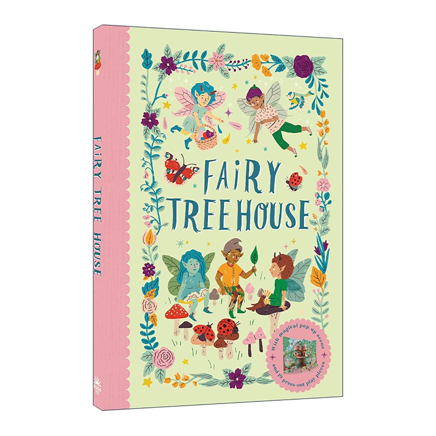 英文原版 Fairy Tree House 仙女树屋 立体场景和19个可拆卸的互动玩具部件 精装 英文版 进口英语原版书籍