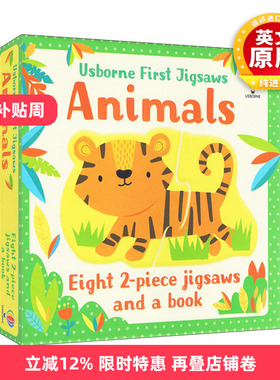 英文原版 Usborne First Jigsaws Animals  尤斯伯恩拼图 动物 英文版 进口英语原版书籍