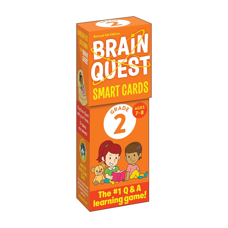 英文原版 Brain Quest 2nd Grade Smart Cards 大脑任务智力开发卡 二年级 新版 英文版 进口英语原版书籍