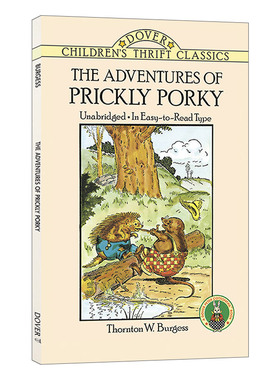 英文原版 The Adventures of Prickly Porky 桑顿 伯吉斯动物故事书 刺猪侠历险记 英文版 进口英语原版书籍