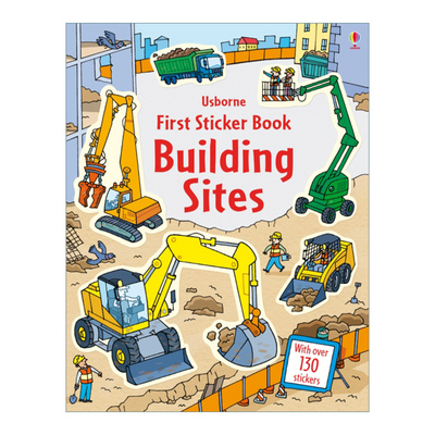 英文原版 First Sticker Book Building Sites 第一本贴纸书 建筑工地 英文版 进口英语原版书籍