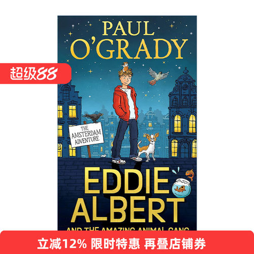 英文原版 The Amsterdam Adventure 艾迪和动物帮探险系列1 青少年幽默都市犯罪冒险小说 保罗·奥格雷迪 英文版 进口英语原版书籍