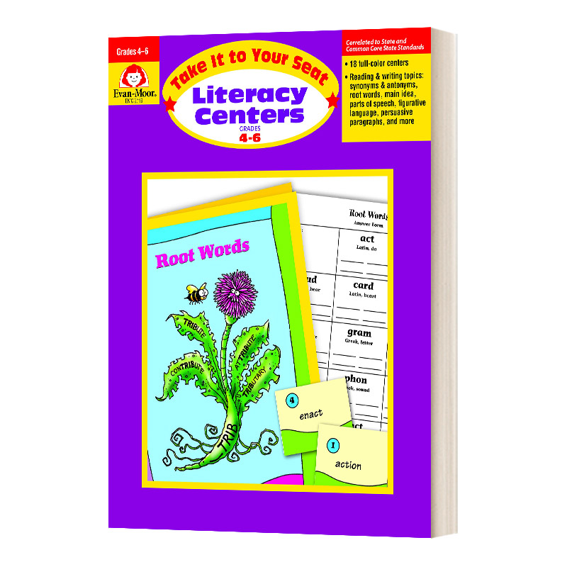 英文原版 Take It to Your Seat Literacy Centers Grades 4-6 核心技能训练系列 英语识字 四至六年级 英文版 进口英语原版书籍