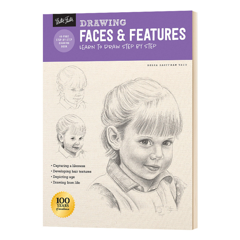 英文原版 Drawing: Faces & Features: Learn to draw step by step 绘画：面部和特征：一步步学习绘画 英文版