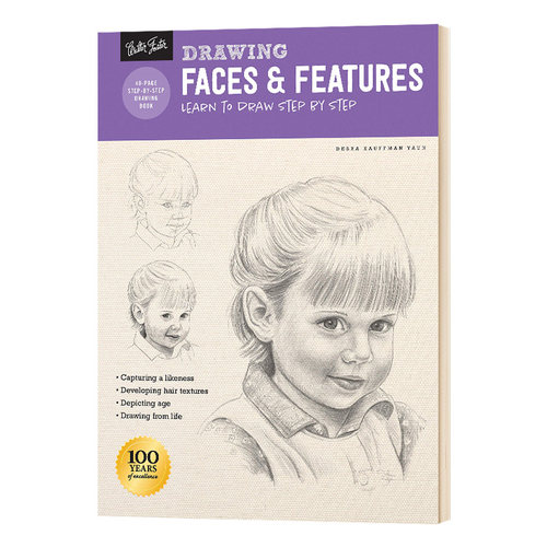 英文原版 Drawing: Faces & Features: Learn to draw step by step 绘画：面部和特征：一步步学习绘画 英文版
