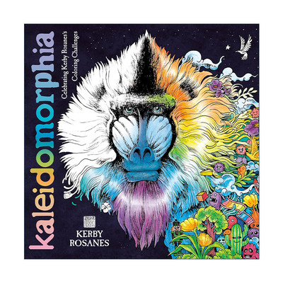 英文原版 Kaleidomorphia 万花筒 填色寻物 着色涂色书 绘本 漫画 艺术 Kerby Rosanes 英文版 进口英语原版书籍