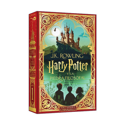 西班牙语原版 Harry Potter y la piedra filosofal 哈利波特与魔法石 西班牙语版 J.K. Rowling罗琳 精装全彩插图版进口原版书籍