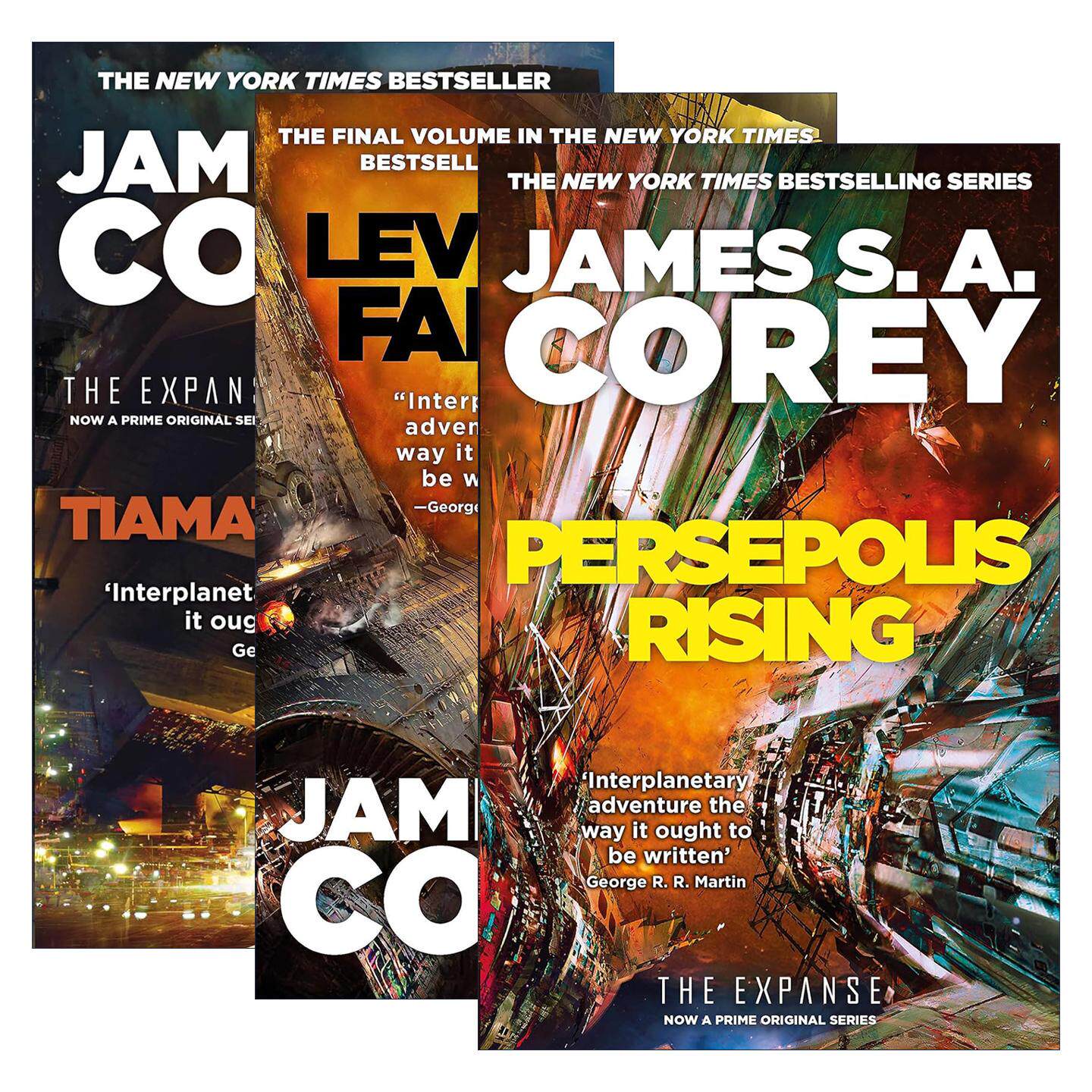 英文原版小说 The Expanse Book 苍穹浩瀚系列7-9册 波斯波利斯的崛起 提亚马特之怒 利维坦跌落 英文版 进口英语原版书籍