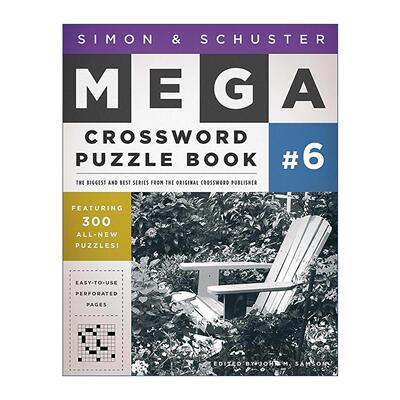 英文原版 Simon & Schuster Mega Crossword Puzzle Book #6 西蒙与舒斯特 超级纵横字谜集6 英文版 进口英语原版书籍