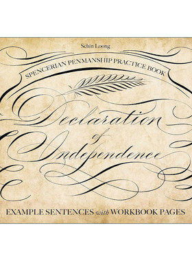 英文原版 Spencerian Penmanship Practice Book 斯宾塞书法练习册 独立宣言 英文版 进口英语原版书籍