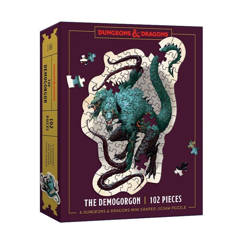 英文原版 Dungeons and Dragons Mini Shaped Jigsaw Puzzle 龙与地下城迷你拼图 狄摩高根版 英文版 进口英语原版书籍