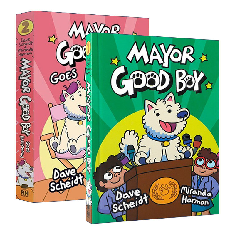 英文原版 Mayor Good Boy 市长好男孩系列2册 全彩漫画绘本图画书 幽默爆笑趣味故事书 精装 英文版 进口英语原版书籍