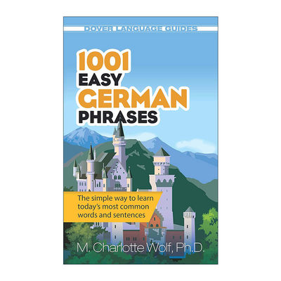 原版 1001 Easy German Phrases 1001个简单德语短语 M. Charlotte Wolf 进口原版书籍