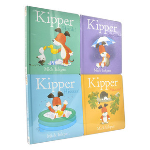 英文原版 Kipper Story Board 小狗奇普 4册套装 儿童绘本故事纸板书 亲子阅读 英文版 进口英语原版书籍