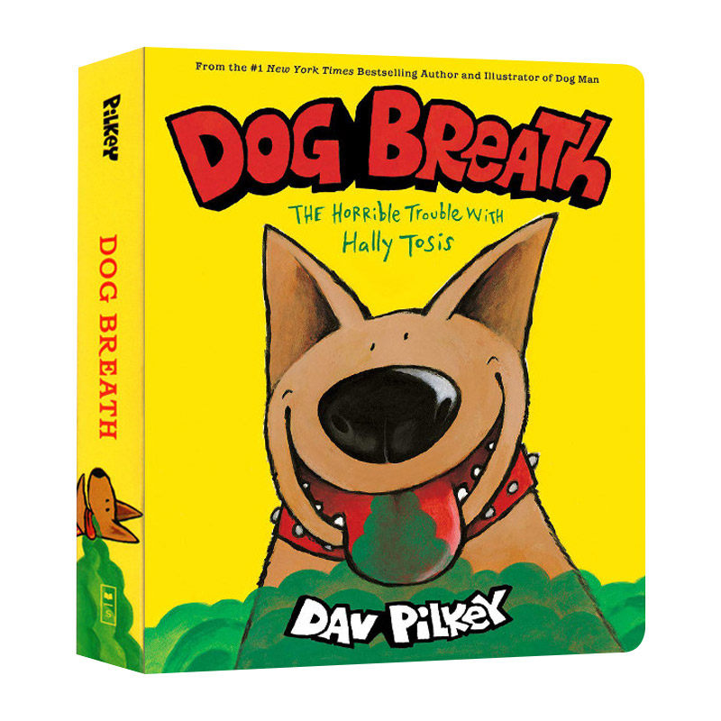 英文原版 Dog Breath 臭嘴狗狗 纸板书 戴夫·皮尔奇 神探狗狗同作者 撕不烂纸板书 英文版 进口英语原版书籍