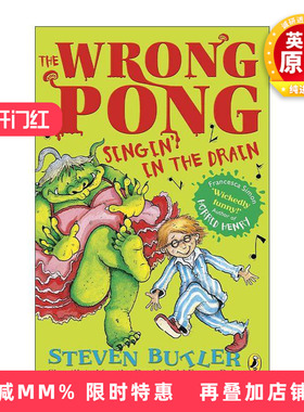 英文原版 The Wrong Pong Singin' in the Drain 内维尔与巨兽族4 青少年幽默插画故事书 Steven Butler 英文版 进口英语原版书籍