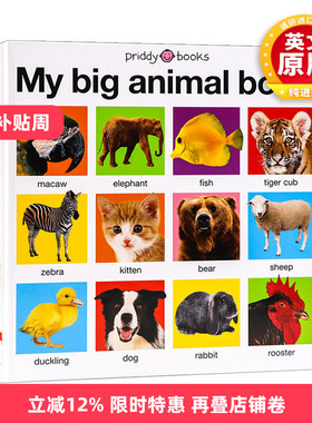英文原版绘本 My Big Animal Book Casebound 我的大本动物书 低幼早教动物认知启蒙图画书 英文版 进口英语原版书籍儿童全英语书