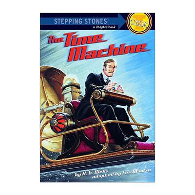英文原版 The Time Machine A Stepping Stone Book 时间机器 赫伯特·乔治·威尔斯 儿童经典章节桥梁故事书 进口英语原版书籍