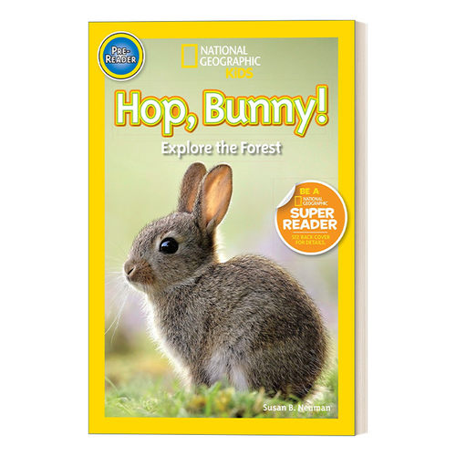 英文原版 National Geographic Kids Readers Pre-reader Hop Bunny 国家地理儿童分级读物预备级 跳跳兔 英文版 进口英语原版书籍
