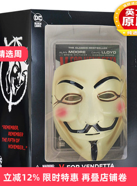 现货新版 DC漫画 英文原版 V字仇杀队豪华版附面具套装 V for Vendetta Deluxe Collector Set With Mask 美漫 进口书籍