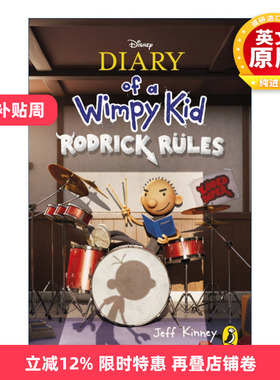 英文原版 Diary of a Wimpy Kid Rodrick Rules Book 2 小屁孩日记2 电影封面版 英文版 进口英语原版书籍
