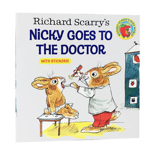 英文原版绘本 Richard Scary's Nicky Goes To The Doctor 小兔子看医生 英文版 进口英语原版书籍儿童全英语书