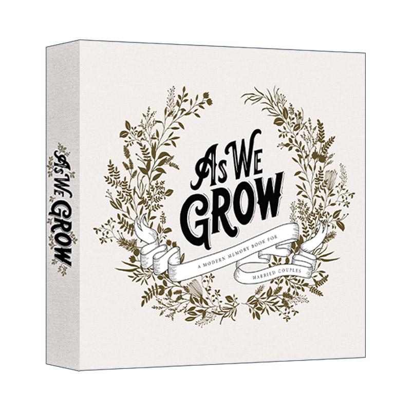 英文原版 As We Grow 我们的成长 已婚夫妇的现代记忆书 精装日记笔记本 英文版 进口英语原版书籍