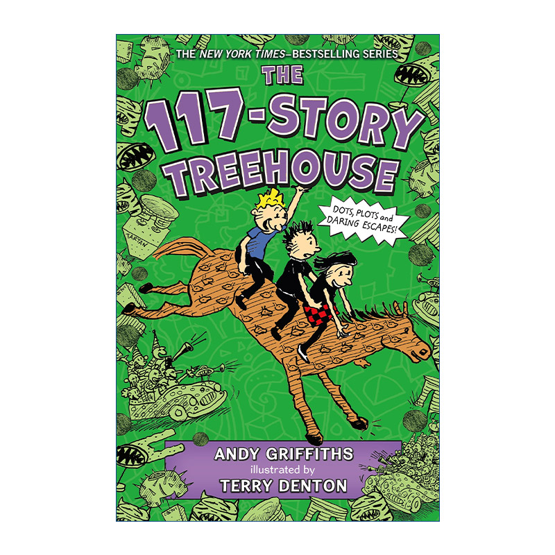 英文原版 The 117-Story Treehouse: Dots  Plots & Daring Escapes! 小屁孩树屋历险记117层树屋故事 英文版 进口英语原版书籍
