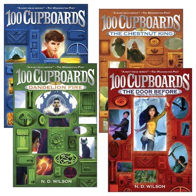 英文原版 100 Cupboards 100个橱柜三部曲系列4册 儿童奇幻小说 N. D. Wilson 英文版 进口英语原版书籍