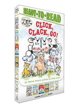 英文原版 Click Clack Go 嘻哈农场6本套装合集  咔嗒咔嗒哞 奶牛会打字 英文版 进口英语原版书籍