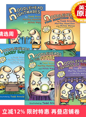英文原版 Noodleheads Something Fishy 傻瓜面条头小子5册 爆笑漫画 儿童课外读物 和谐幽默全彩漫画故事书 英文版 进口英语书籍