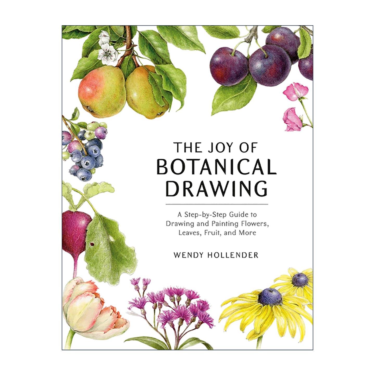 英文原版 The Joy of Botanical Drawing 植物绘画的乐趣 彩铅与水彩铅笔绘画分步指南 Wendy Hollender 英文版 进口英语原版书籍