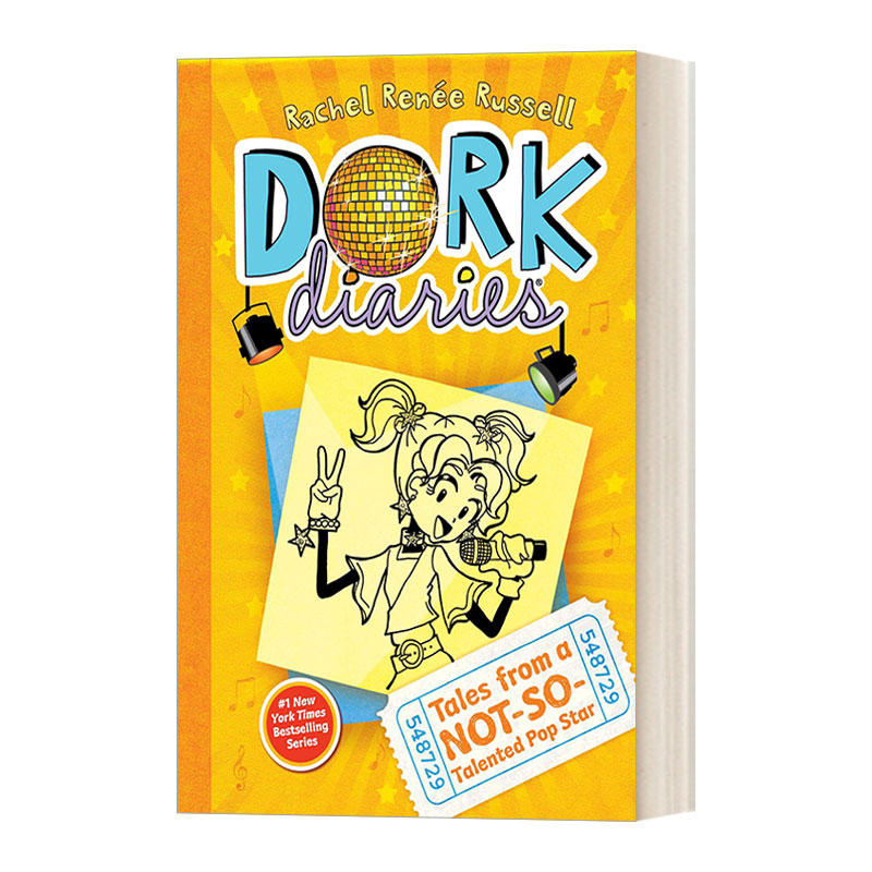 英文原版 Dork Diaries 3 Tales from a Not-So-Talented Pop Star怪诞少女日记3精装英文版进口英语原版书籍-封面