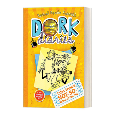 英文原版 Dork Diaries 3 Tales from a Not-So-Talented Pop Star 怪诞少女日记3 精装 英文版 进口英语原版书籍