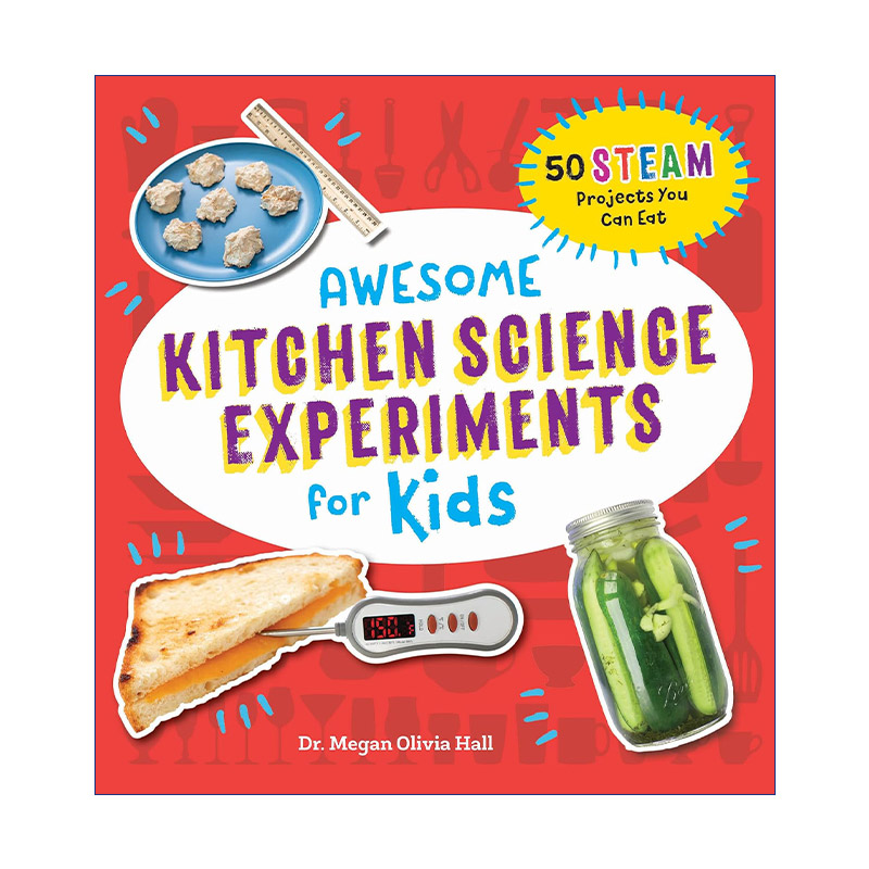 英文原版 Awesome Kitchen Science Experiments for Kids 儿童厨房科学实验书 50个STEAM项目及运作原理 英文版 进口英语原版书籍