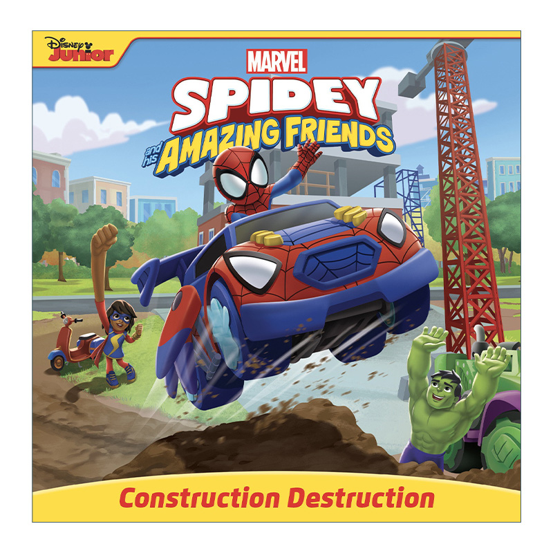 英文原版 Spidey and His Amazing Friends 蜘蛛侠和他的神奇朋友们 建筑破坏 漫威少儿故事绘本图画书 英文版 进口英语原版书籍